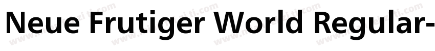Neue Frutiger World Regular字体转换